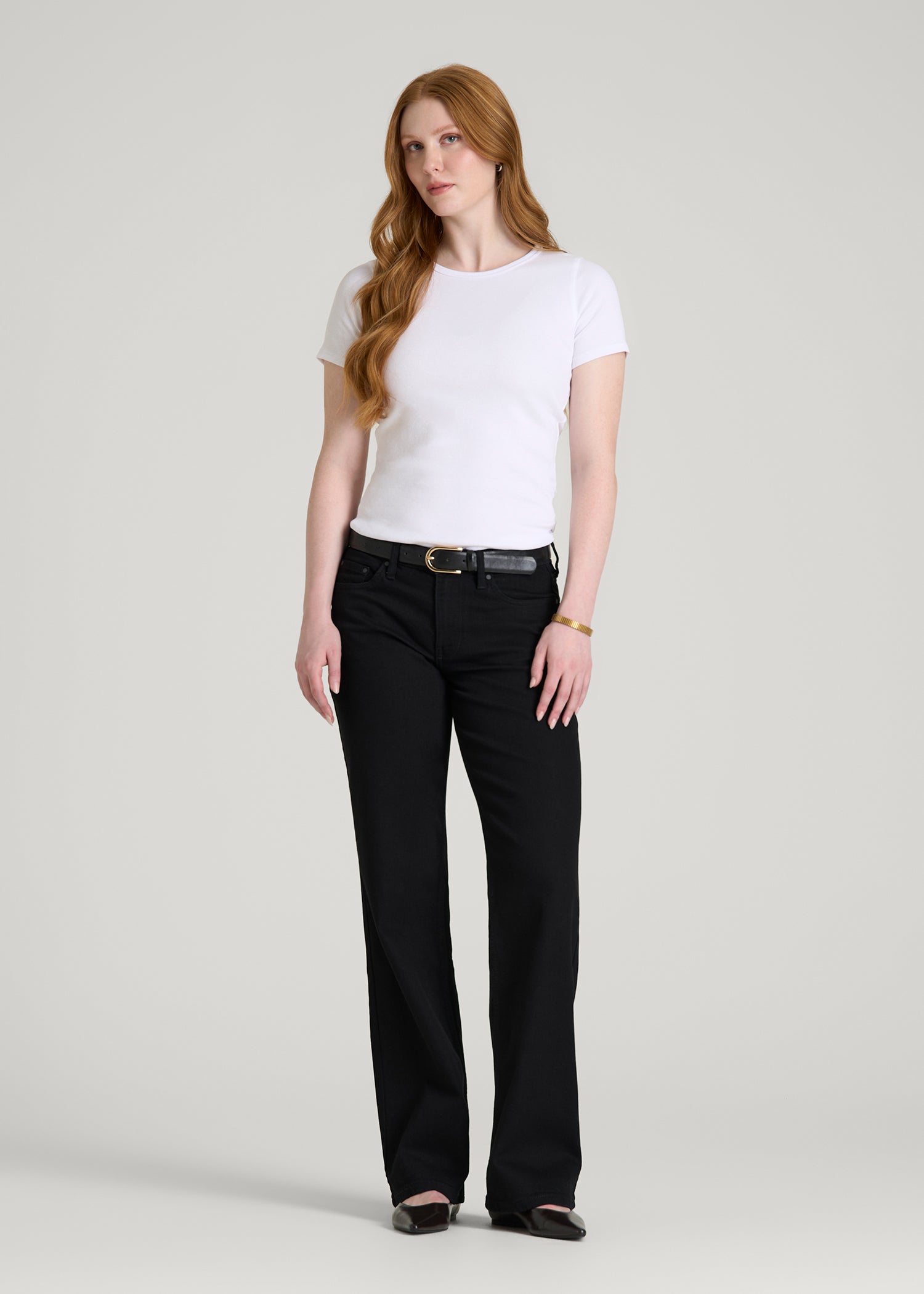 Quinn Mid-Rise Relaxed Fit Jeans for Tall Women in Optimum Black