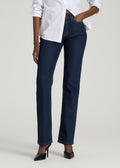 Sadie Mid-Rise Straight Fit Jeans for Tall Women in Deep Indigo Wash
