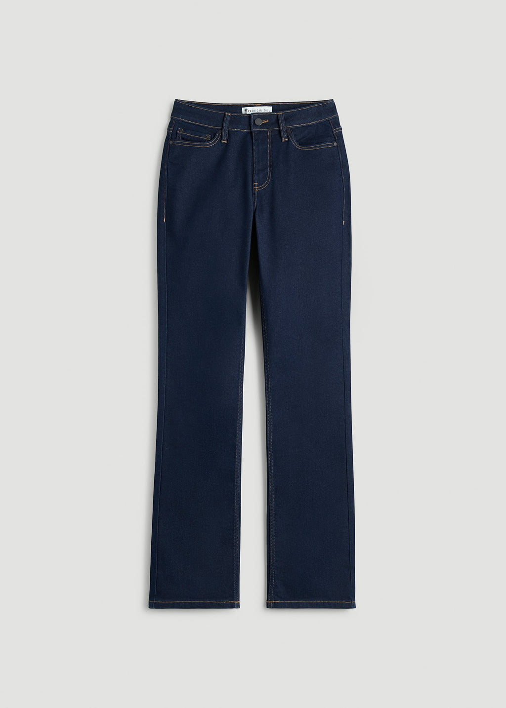 Sadie Mid-Rise Straight Fit Jeans for Tall Women in Deep Indigo Wash