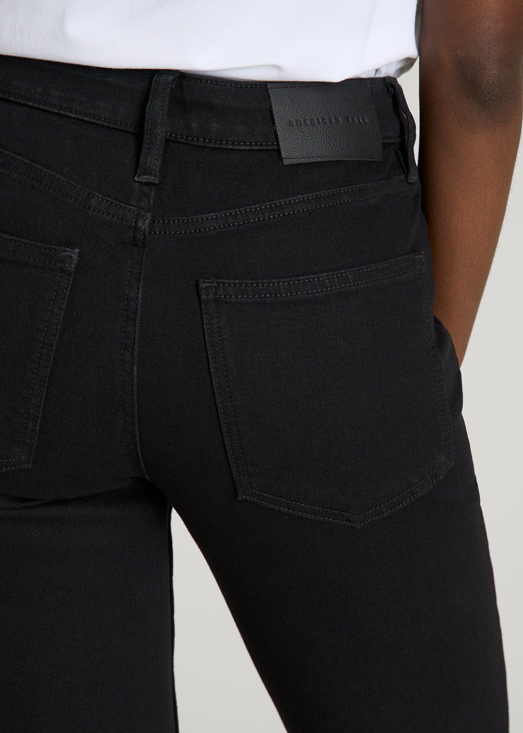 Sadie Mid-Rise Straight Fit Jeans for Tall Women in Optimum Black