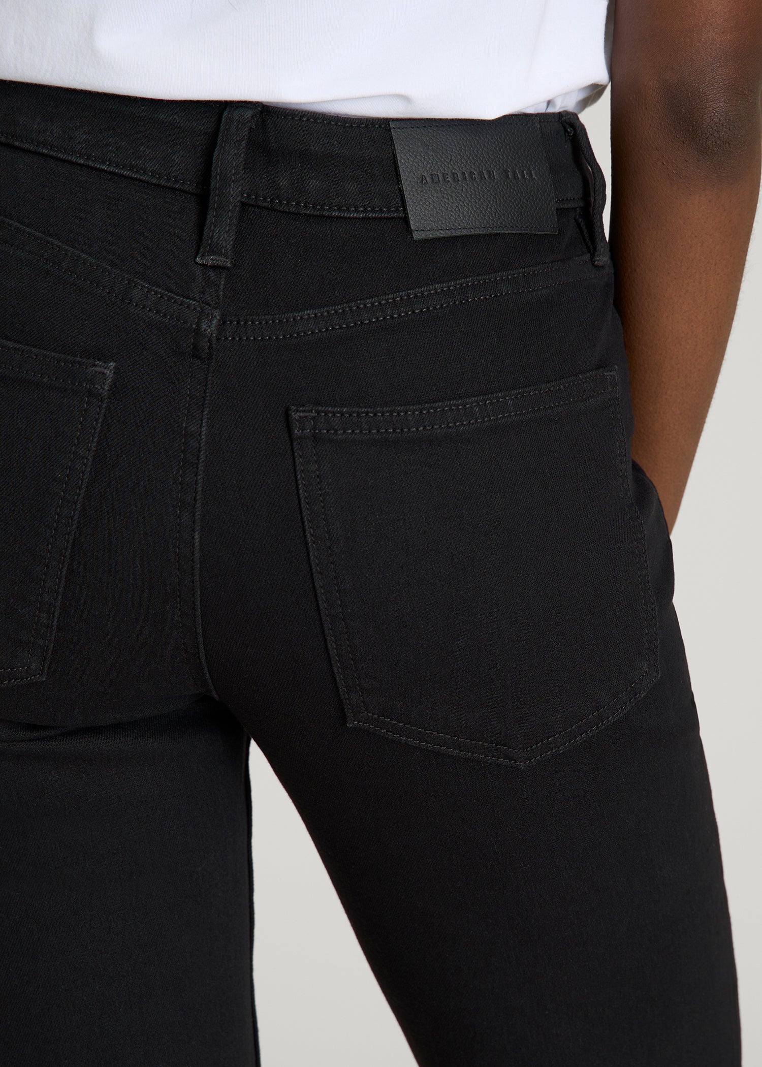 Sadie Mid-Rise Straight Fit Jeans for Tall Women in Optimum Black