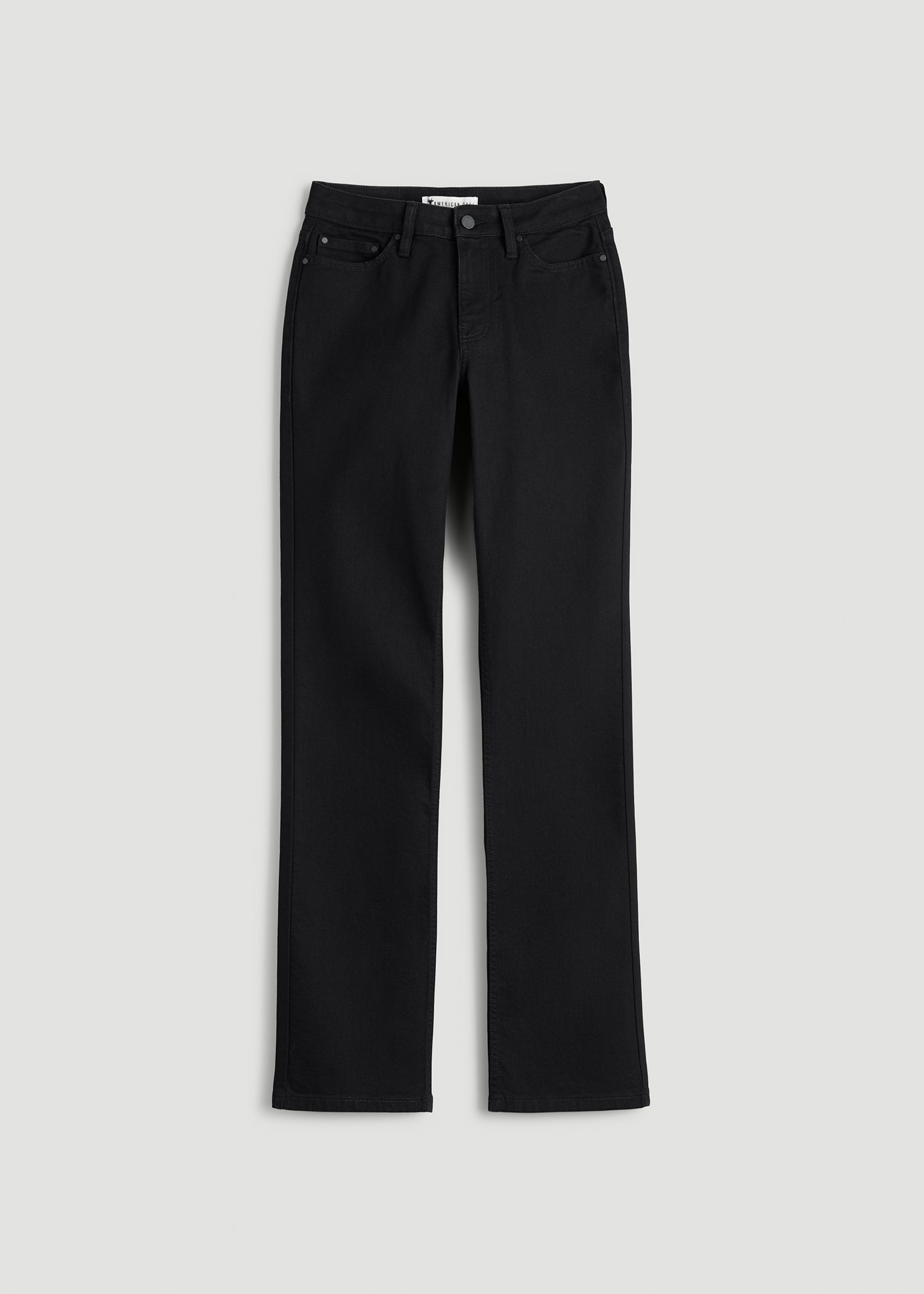 Sadie Mid-Rise Straight Fit Jeans for Tall Women in Optimum Black