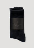 Mid Crew Socks (X-Large Size: 10-13) for Tall Women in Black