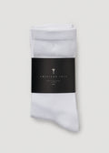 Mid Crew Socks (X-Large Size: 10-13) for Tall Women in White