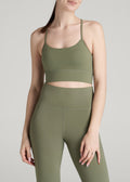 Racerback Sports Bra for Tall Women in Olive
