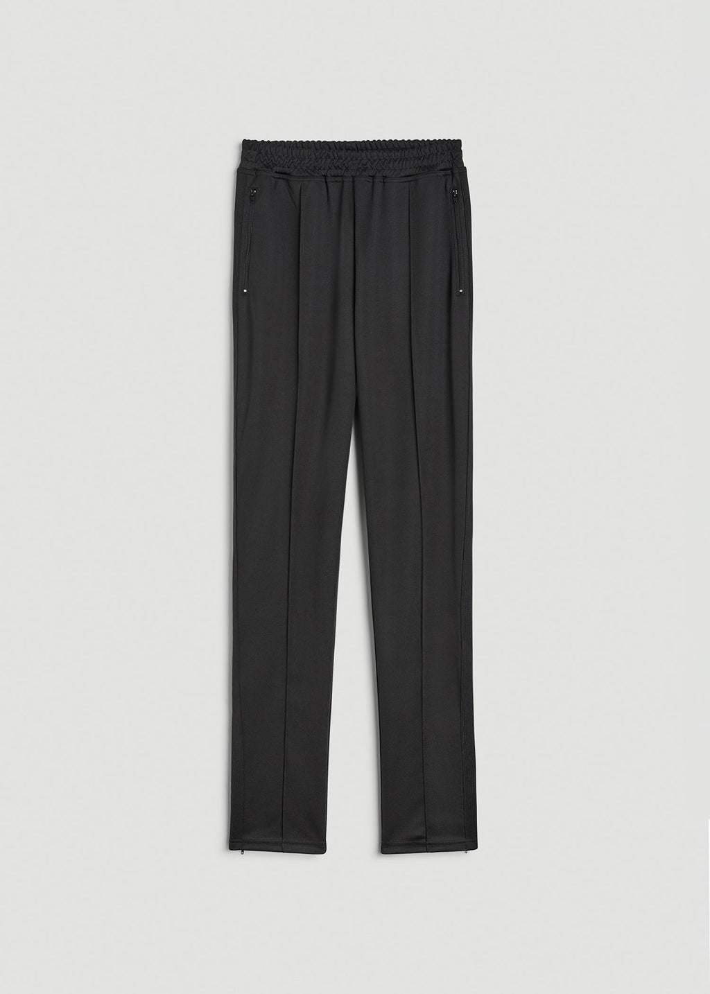 Ultra Lightweight Tricot Athletic Stripe Pants for Tall Women in Black And Black