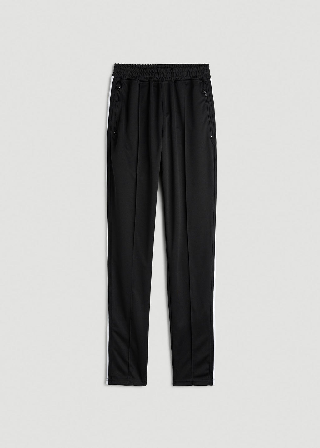 Athletic Stripe Pants for Tall Women in Black & White