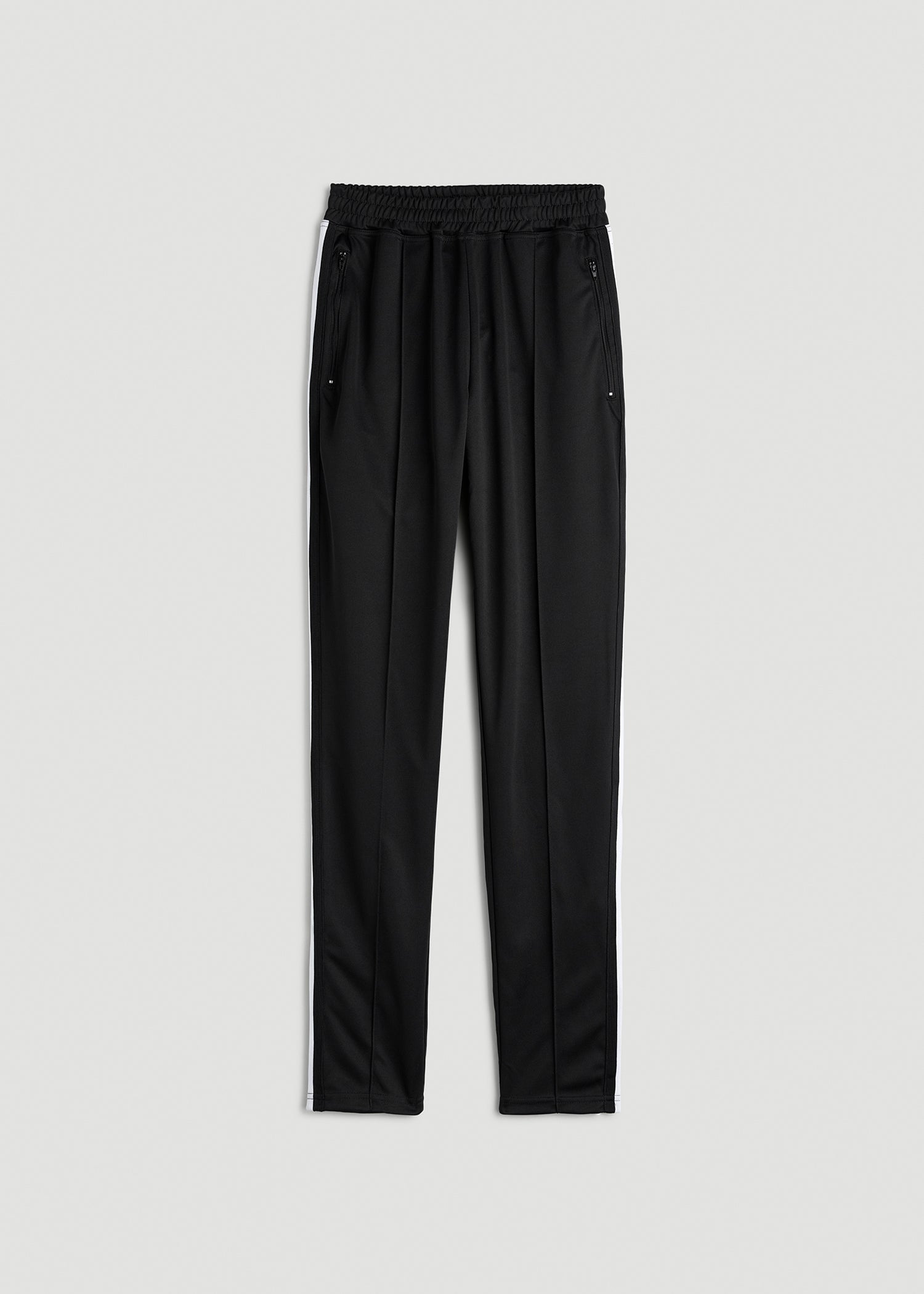 Athletic Stripe Pants for Tall Women in Black & White