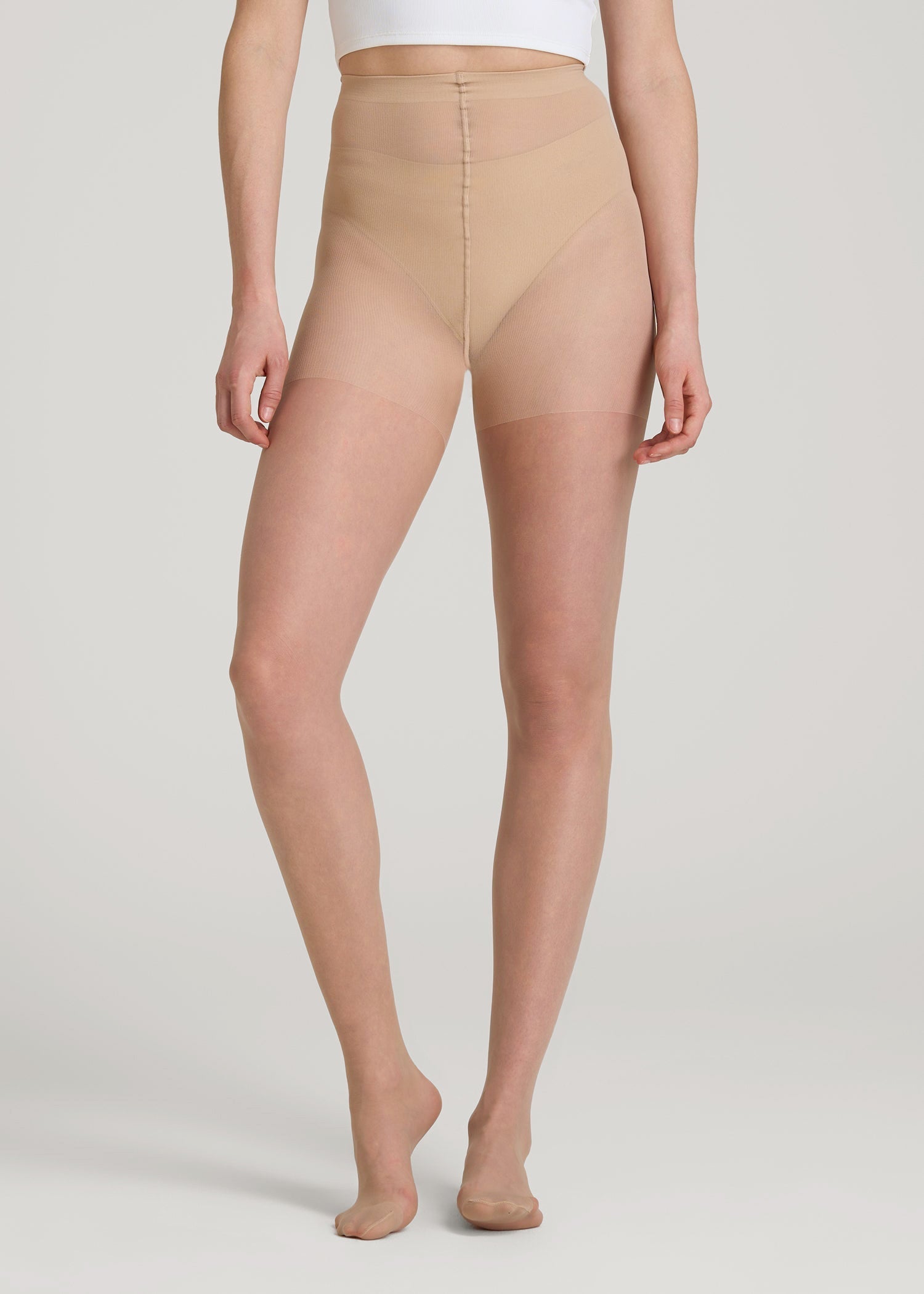Ultra Sheer Pantyhose for Tall Women in Linen
