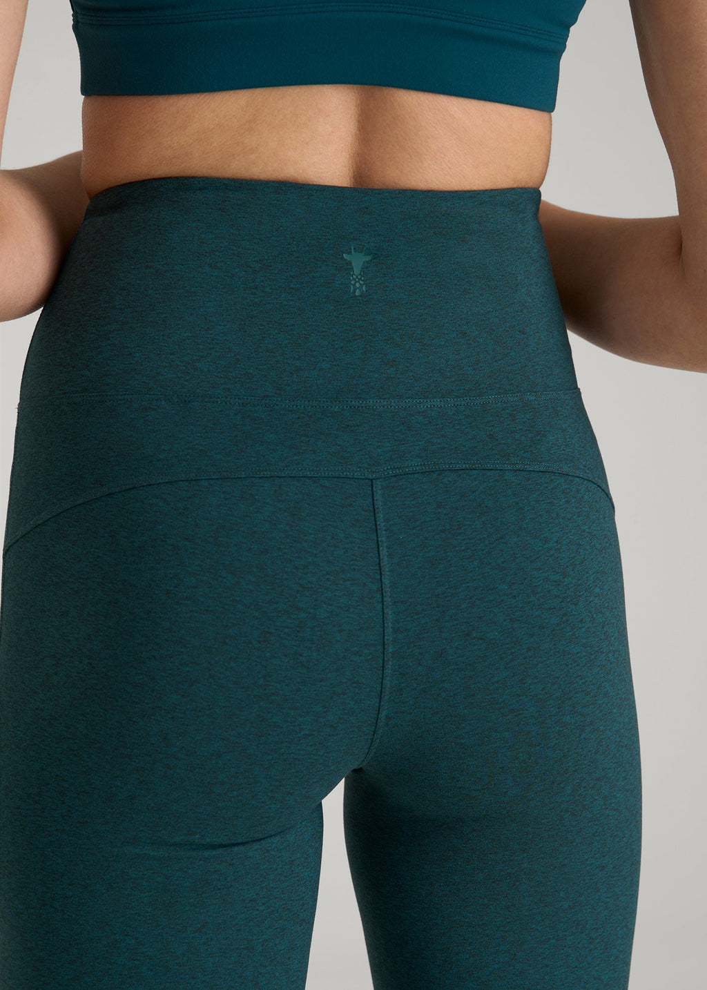 Ultra Soft High Rise Flare Yoga Pants for Tall Women in Deep Teal Mix