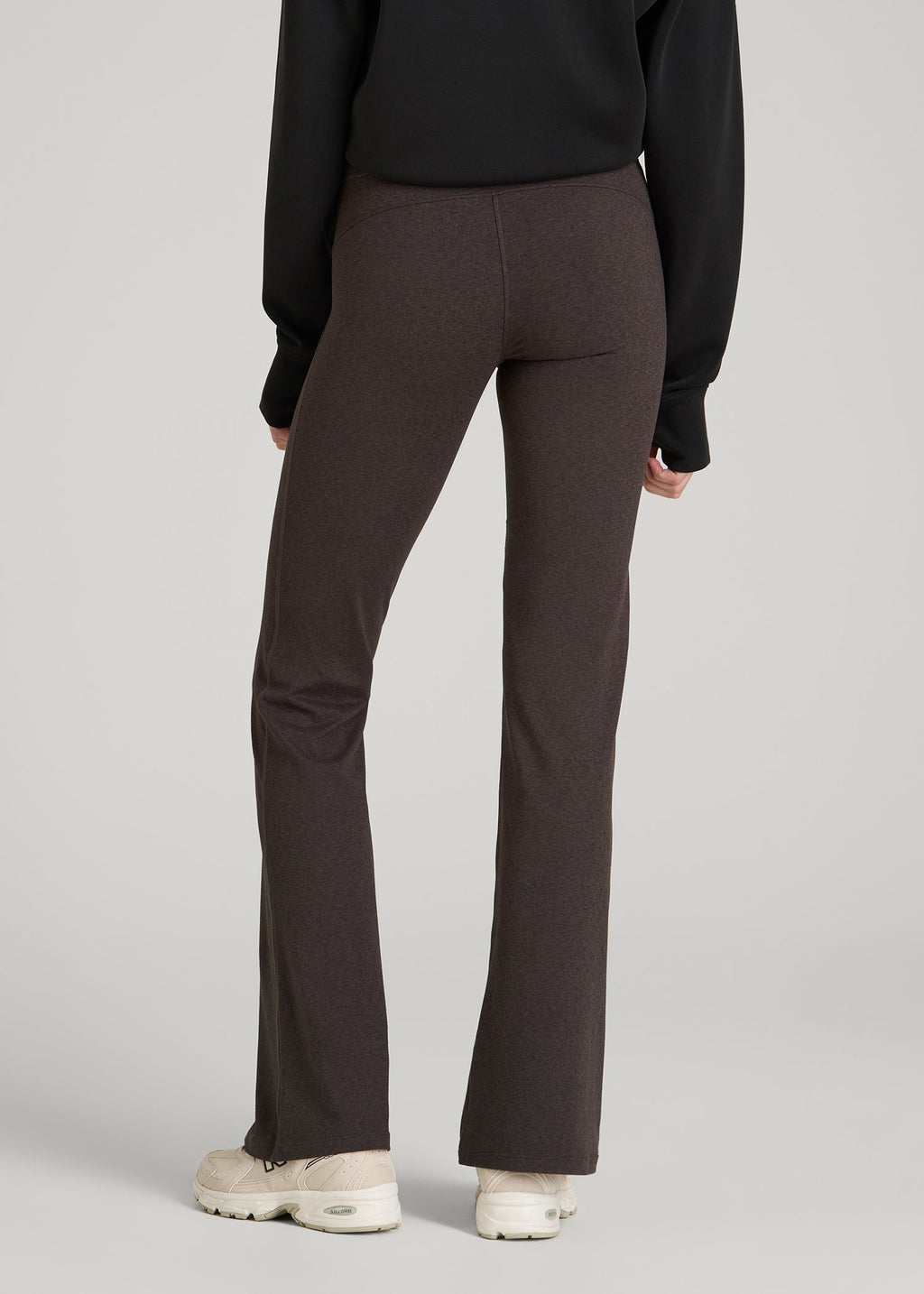 Ultra Soft High Rise Flare Yoga Pants for Tall Women in Espresso Mix