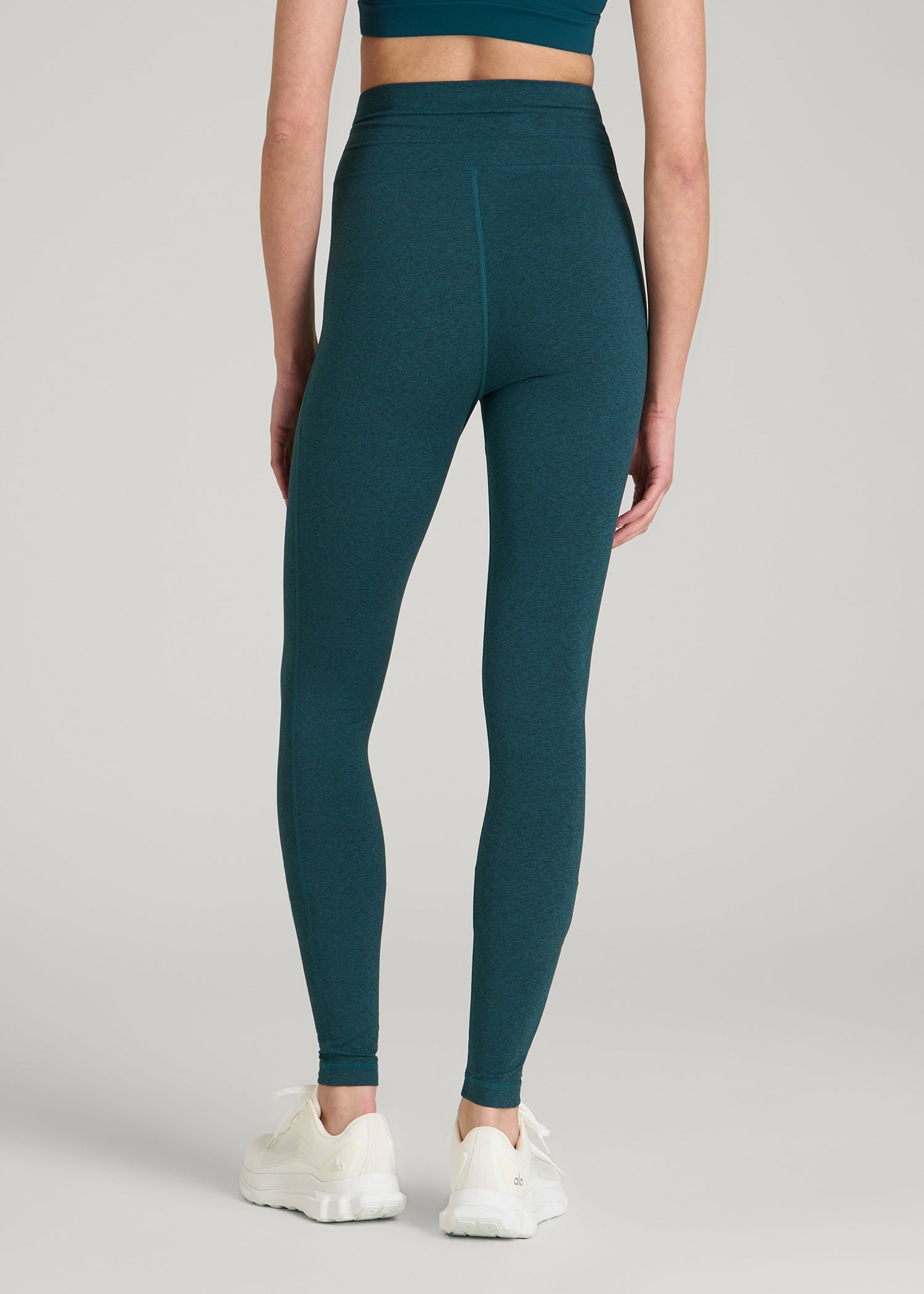 Ultra Soft Yoga Leggings for Tall Women in Deep Teal Mix