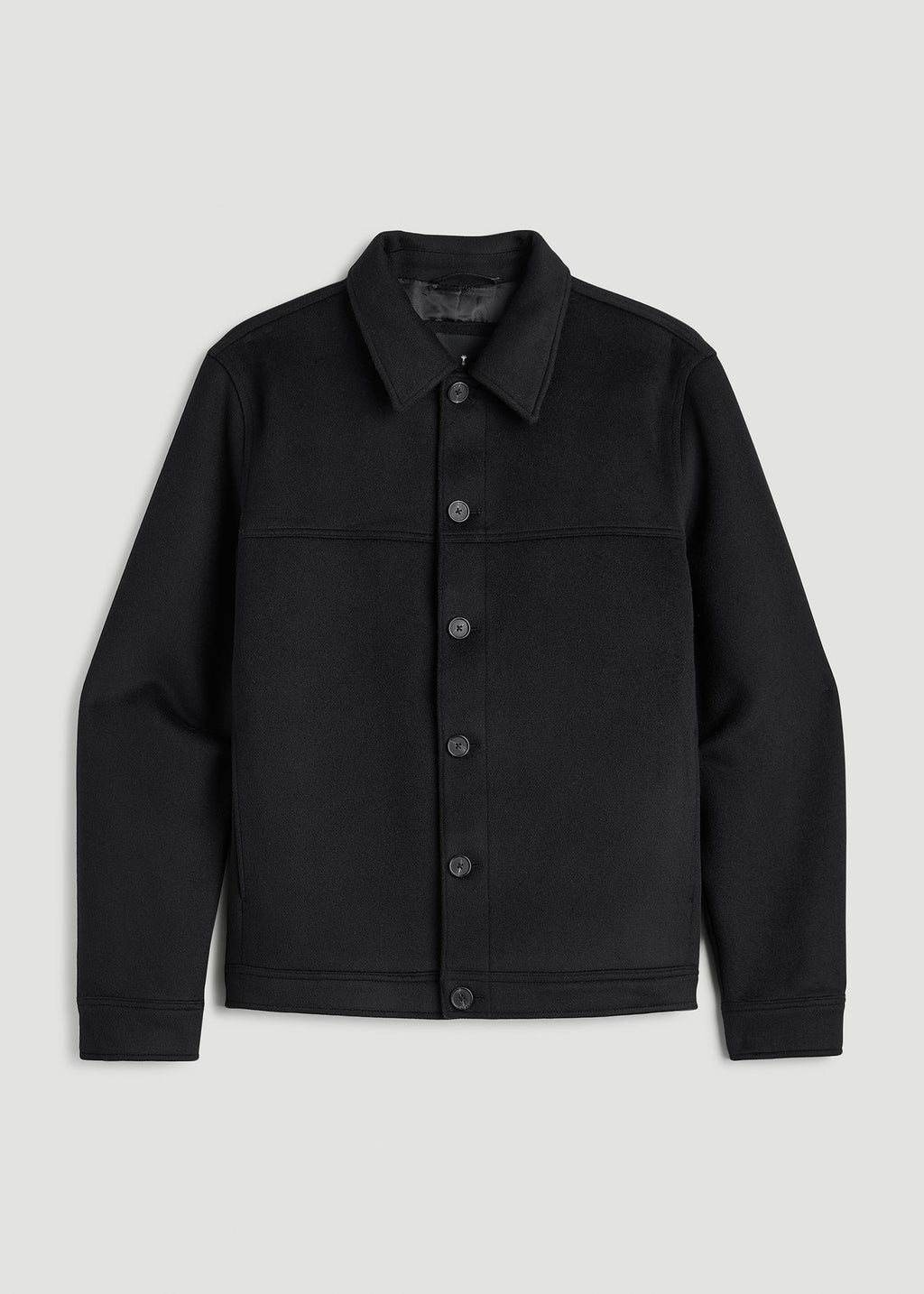Wool Harrington Jacket for Tall Men in Black