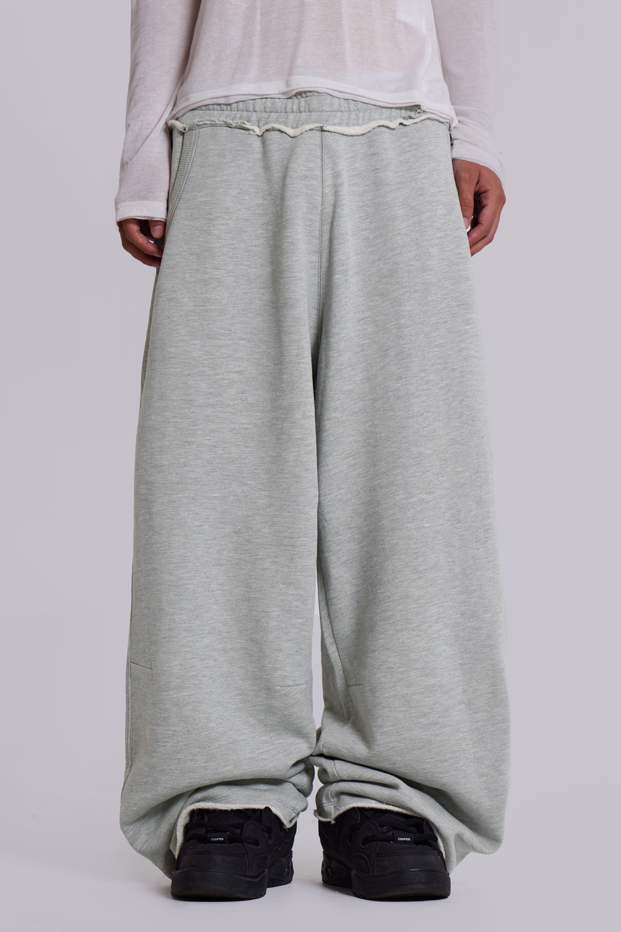 Grey Marl Baggy Monster Joggers