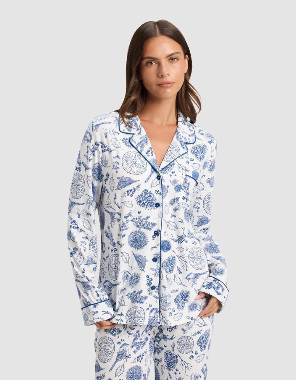 Women's Bamboo Stretch-Knit Long Sleeve Pajama Top - Last Chance