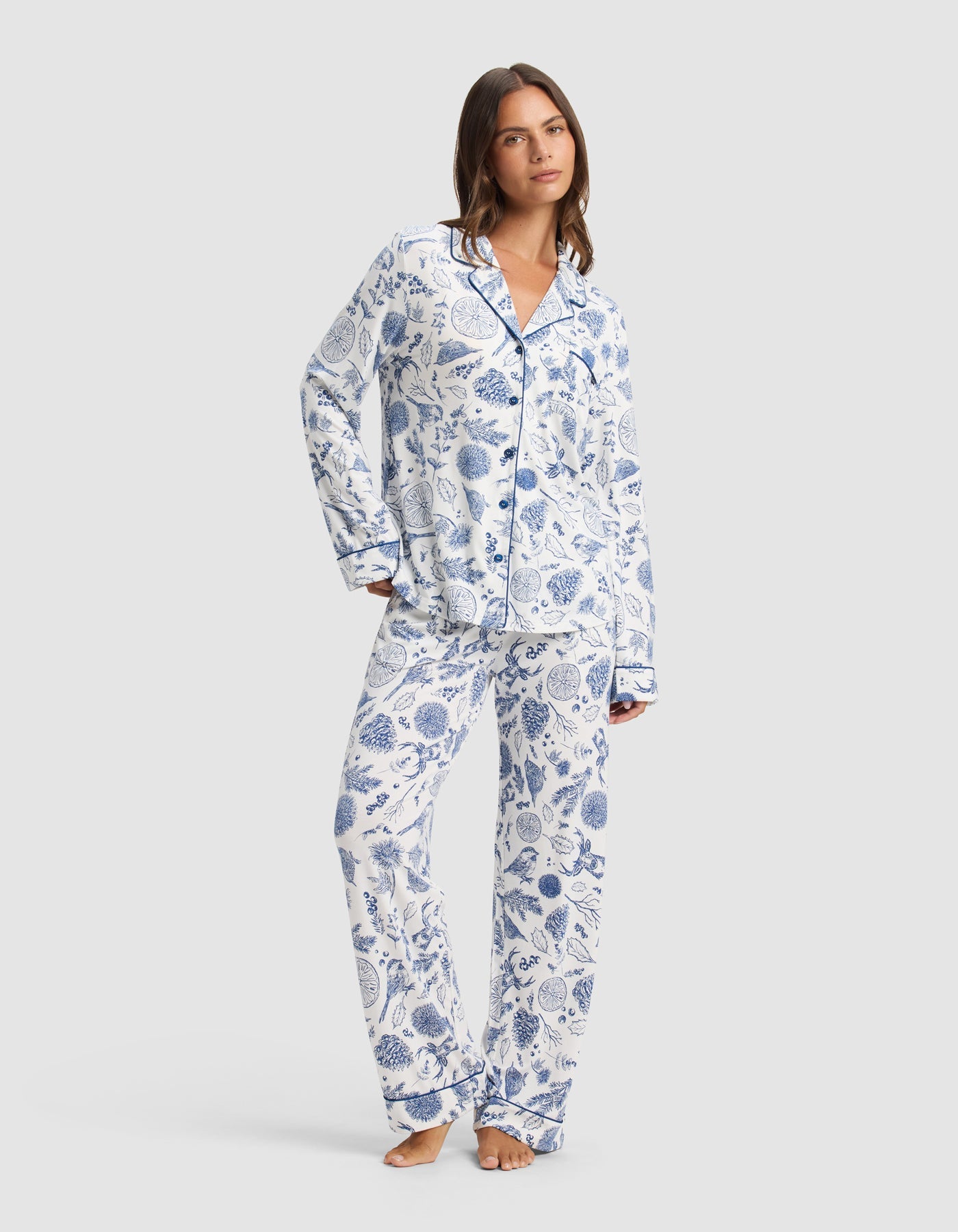 Women's Bamboo Stretch-Knit Long Sleeve Pajama Top - Last Chance