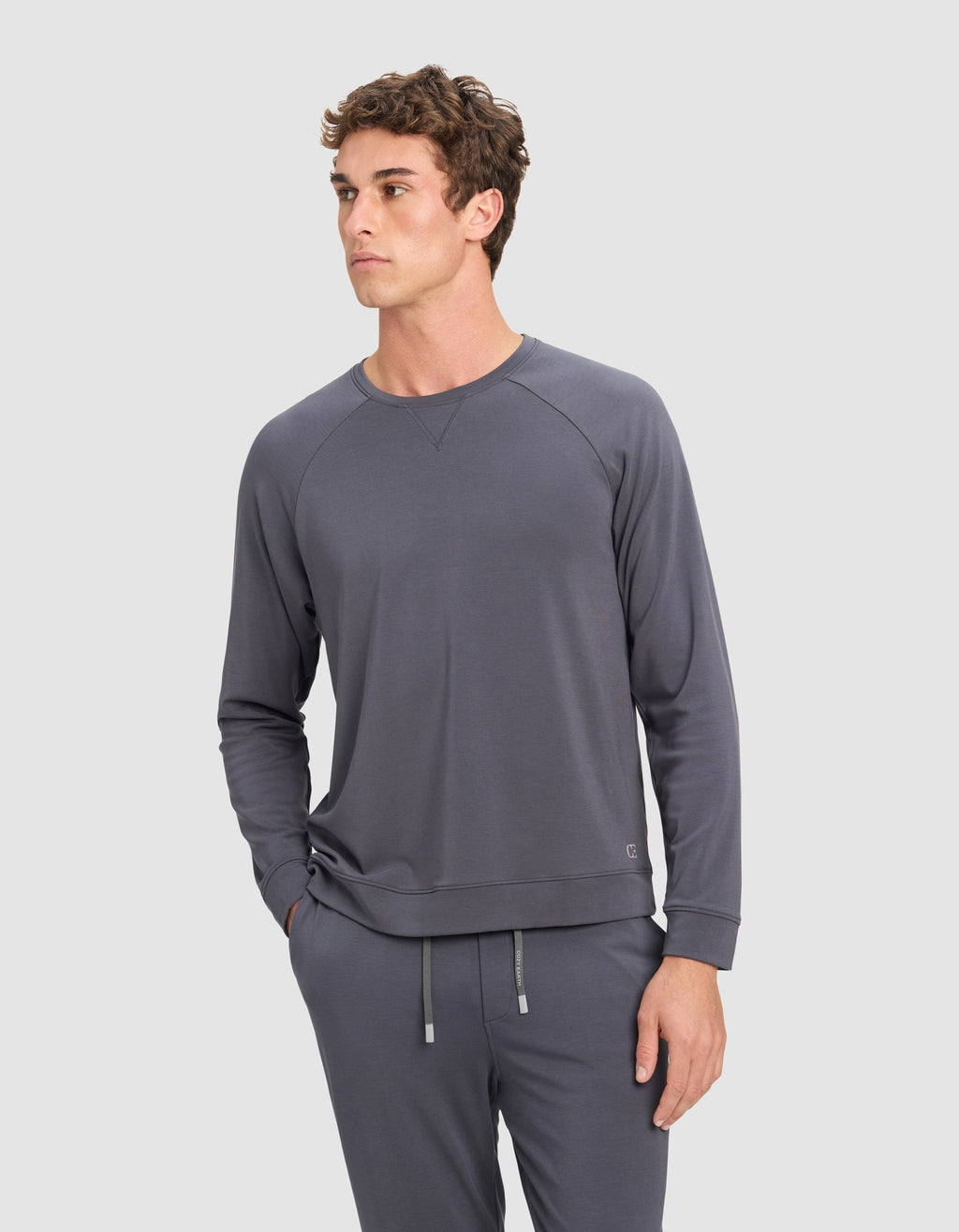 Men's Brushed Bamboo Pullover Crew - Last Chance