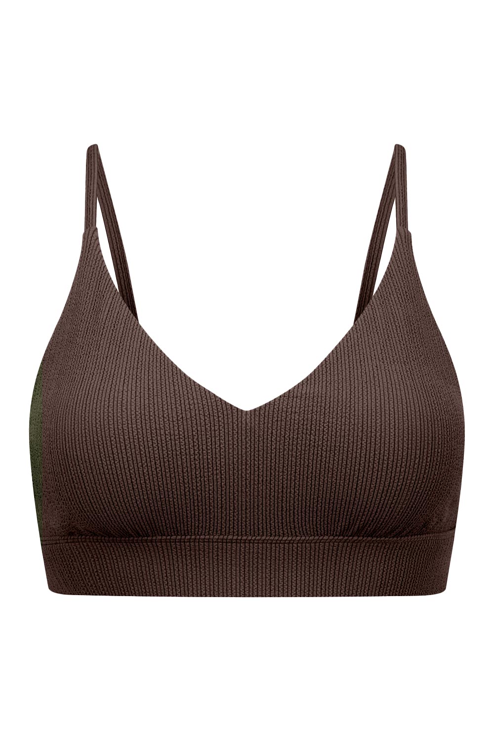 Byron Adjustable Bikini Top - Espresso Texture