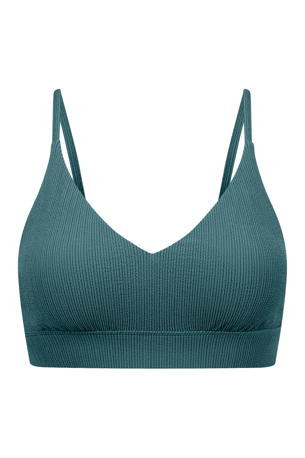 Byron Adjustable Bikini Top - Teal Texture