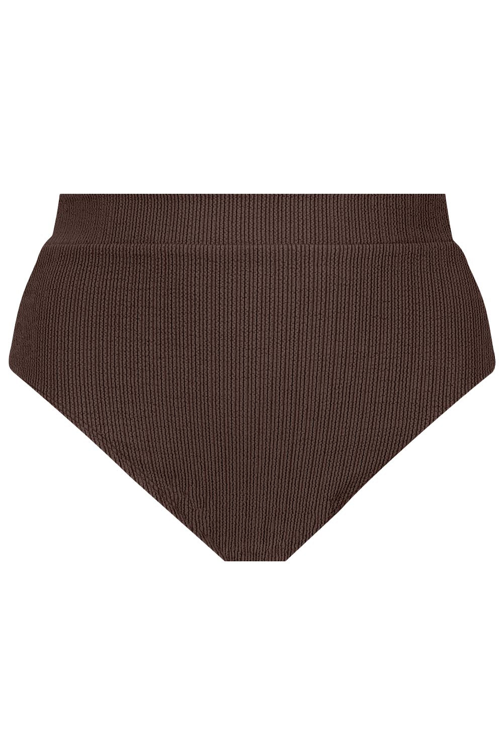 Byron High Waisted Bikini Bottom - Espresso Texture