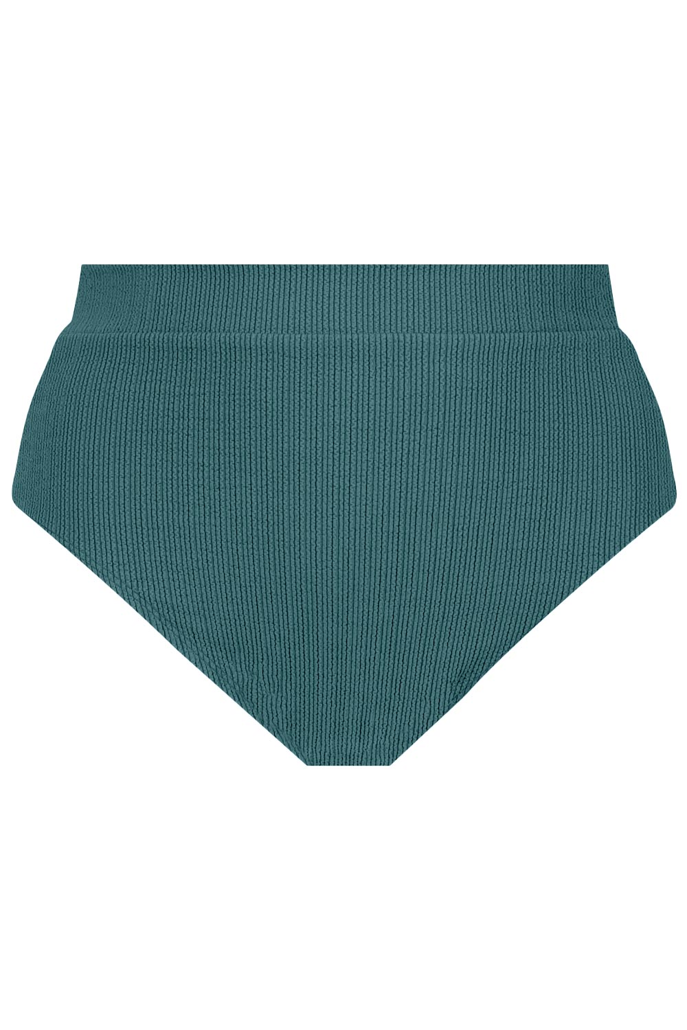 Byron High Waisted Bikini Bottom - Teal Texture