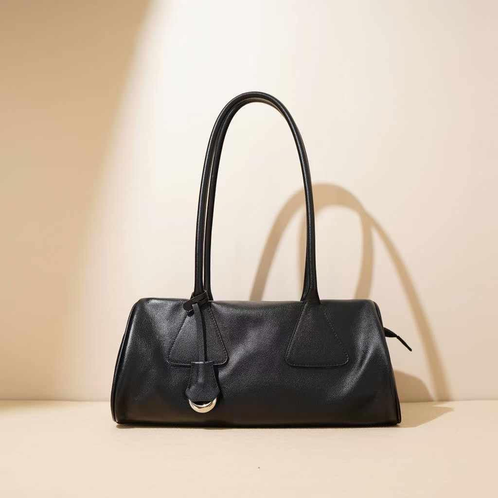 Bag “Luxe Silhouette” — Soft Cowhide Leather Shoulder Bag