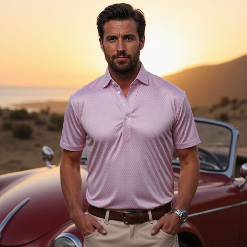 Semi-Spread Collar Polo Vantage Pink Original