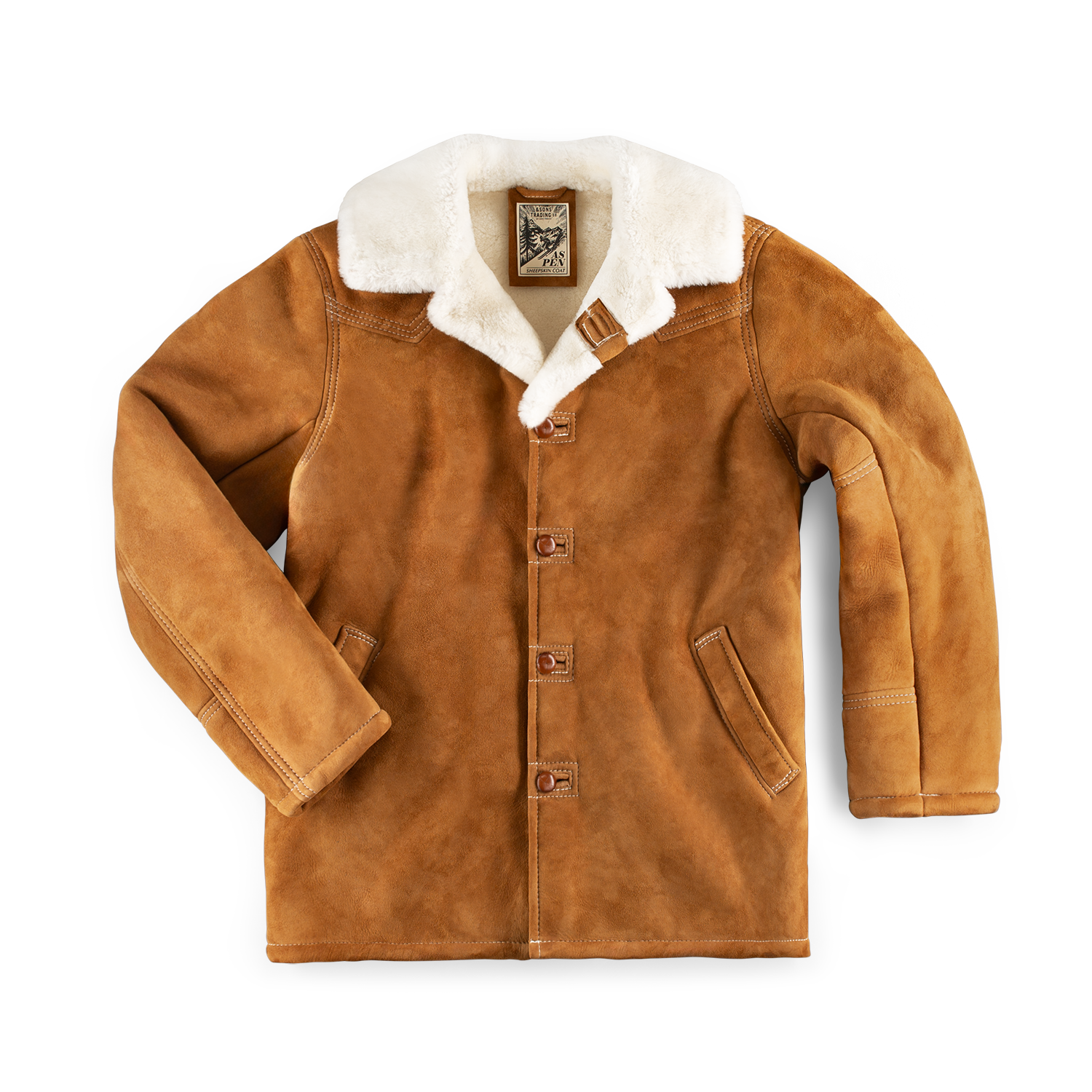 &SONS Aspen Shearling Coat Tan