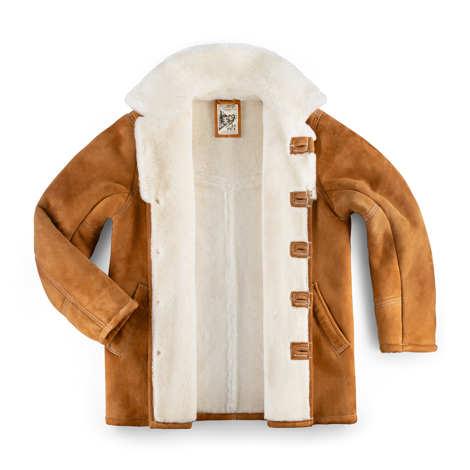 &SONS Aspen Shearling Coat Tan