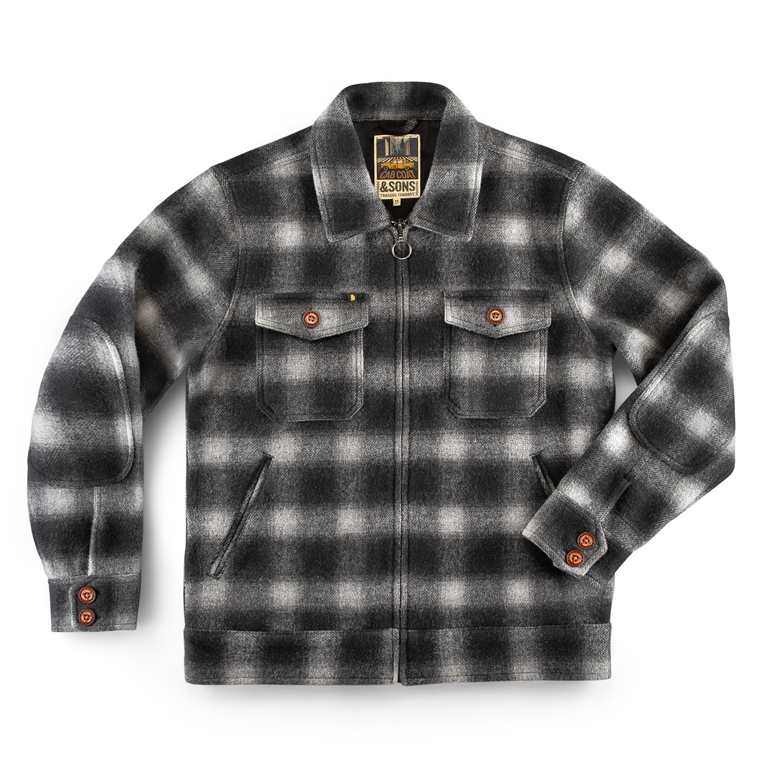 &SONS Cab Coat Grey Check