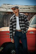 &SONS Cab Coat Grey Check