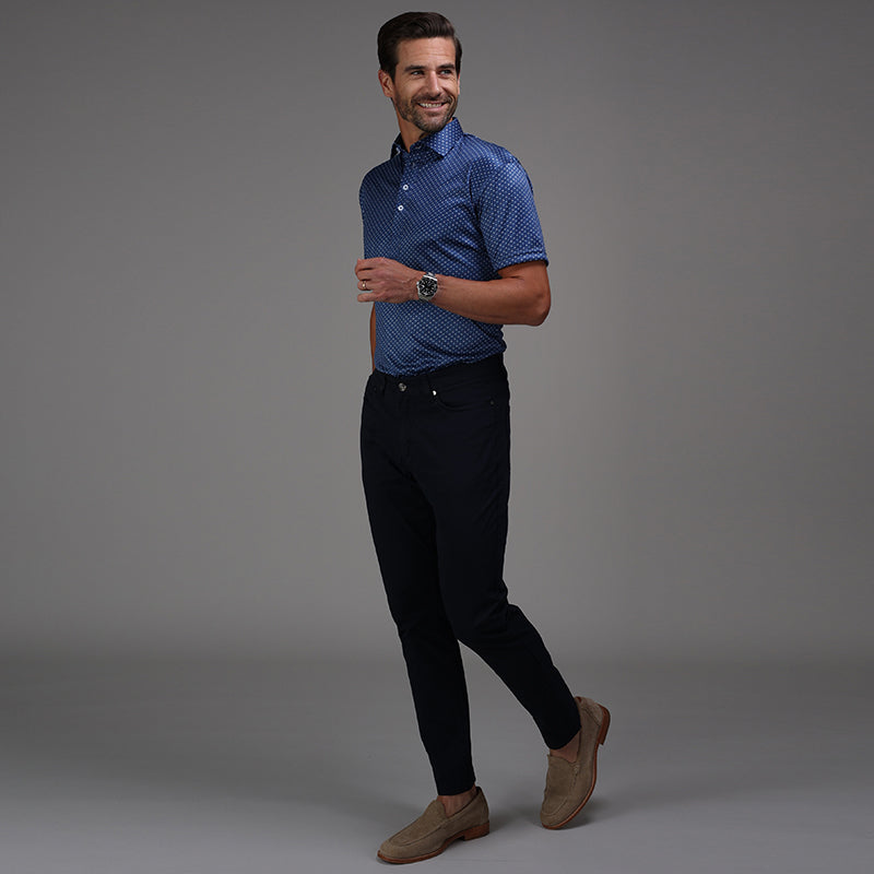 Semi-Spread Collar Polo Los Cabos Blue Star Original