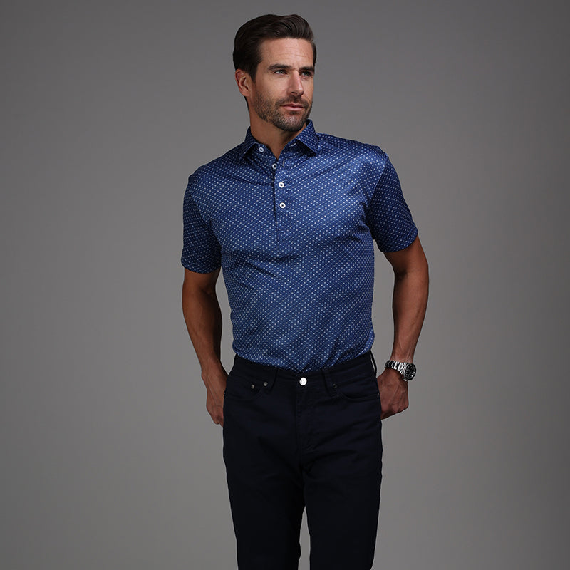 Semi-Spread Collar Polo Los Cabos Blue Star Original