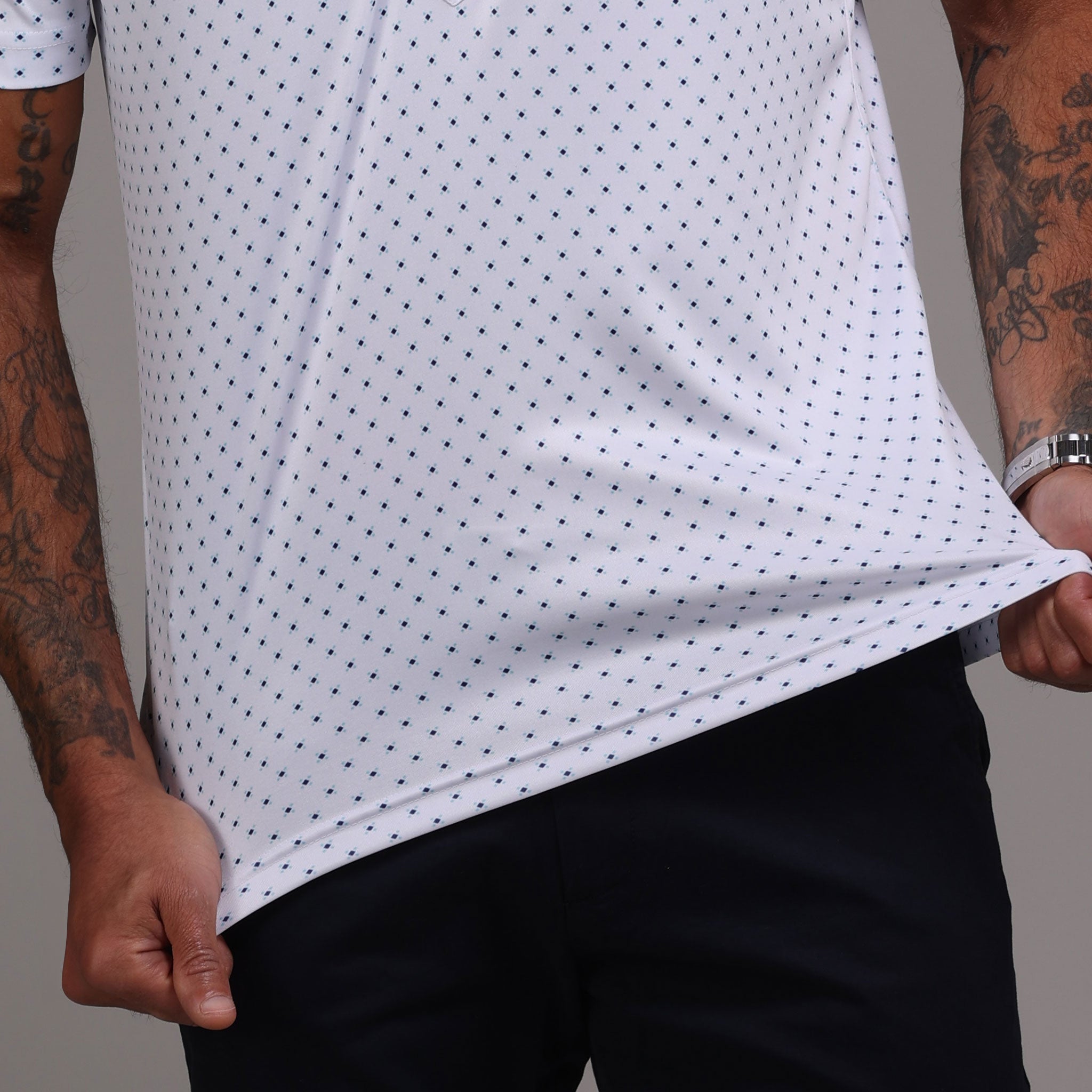 Semi-Spread Collar Polo White Pebble Beach 5 Diamond Original