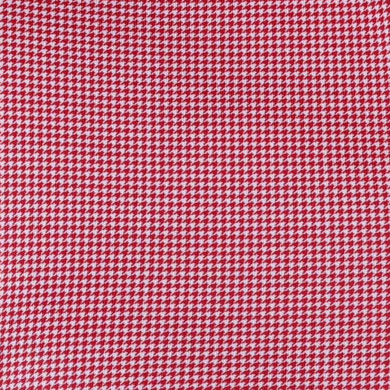 Semi-Spread Collar Polo Red Houndstooth Original