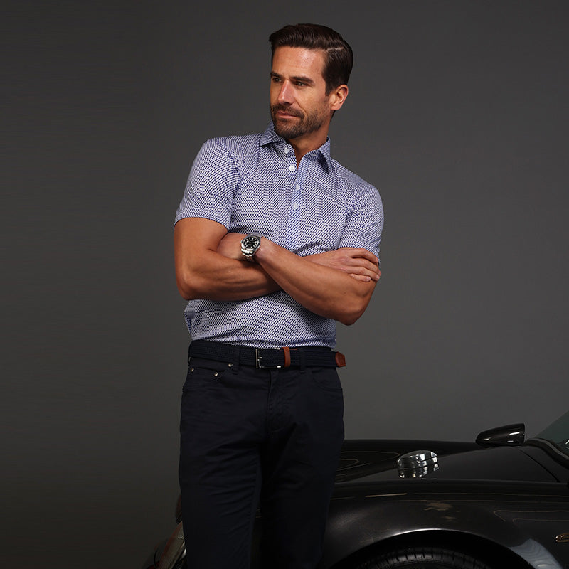 Semi-Spread Collar Polo Vantage Blue Original