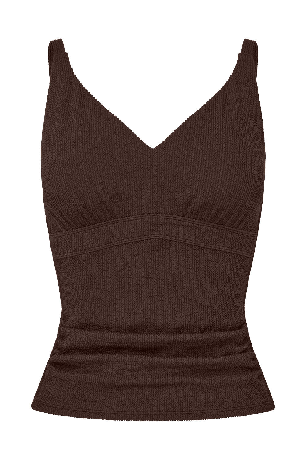Coolum Tankini Top - Espresso Texture