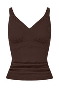 Coolum Tankini Top - Espresso Texture