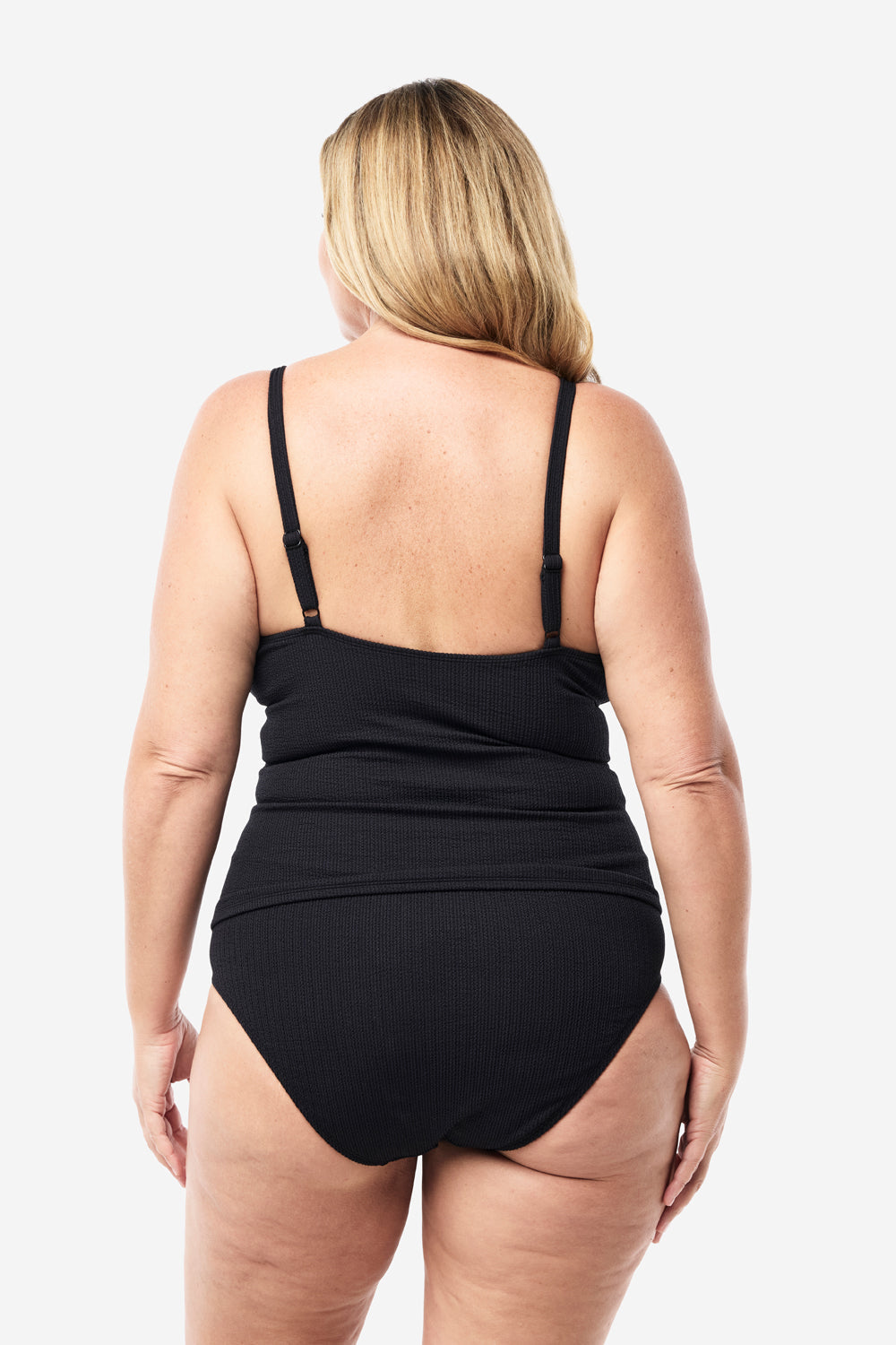 Coolum Tankini Top - Black Texture