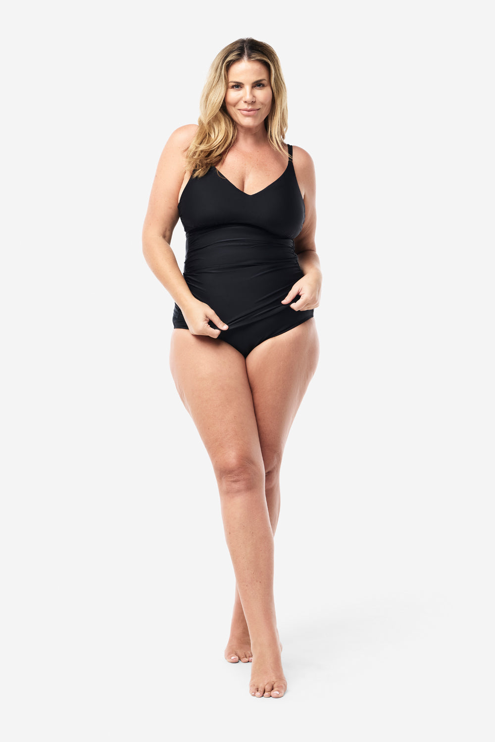Coolum Tankini Top - Smooth Black