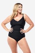 Coolum Tankini Top - Smooth Black
