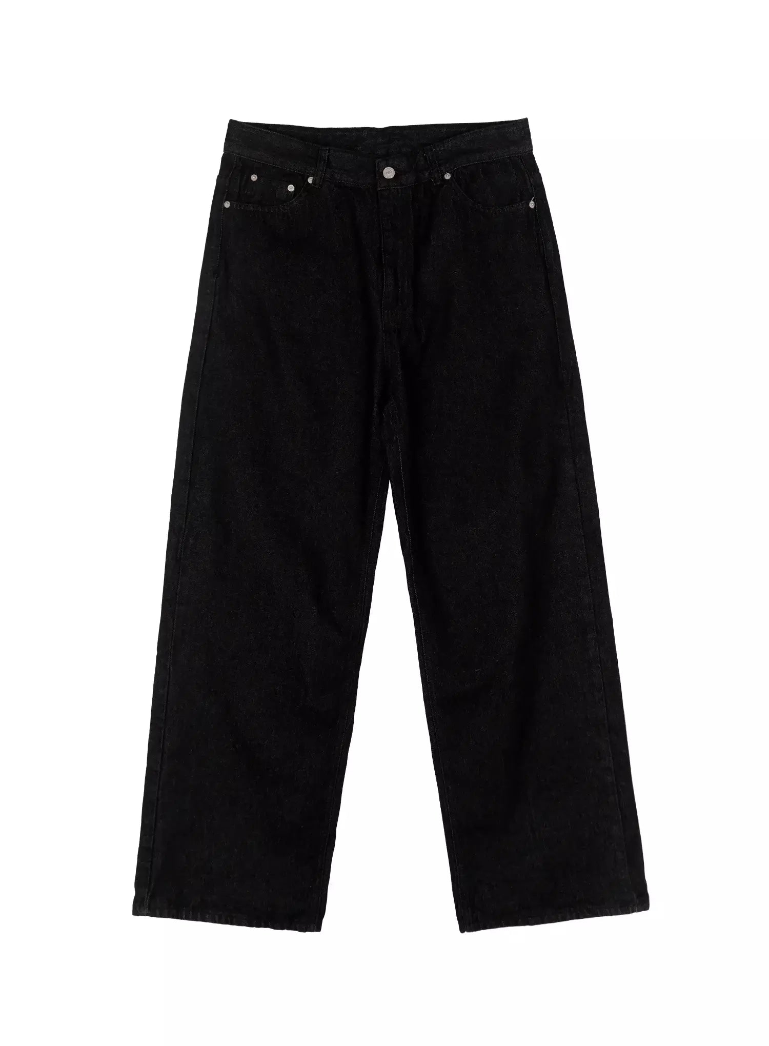 Men's Black Wide-Leg Jeans IN525