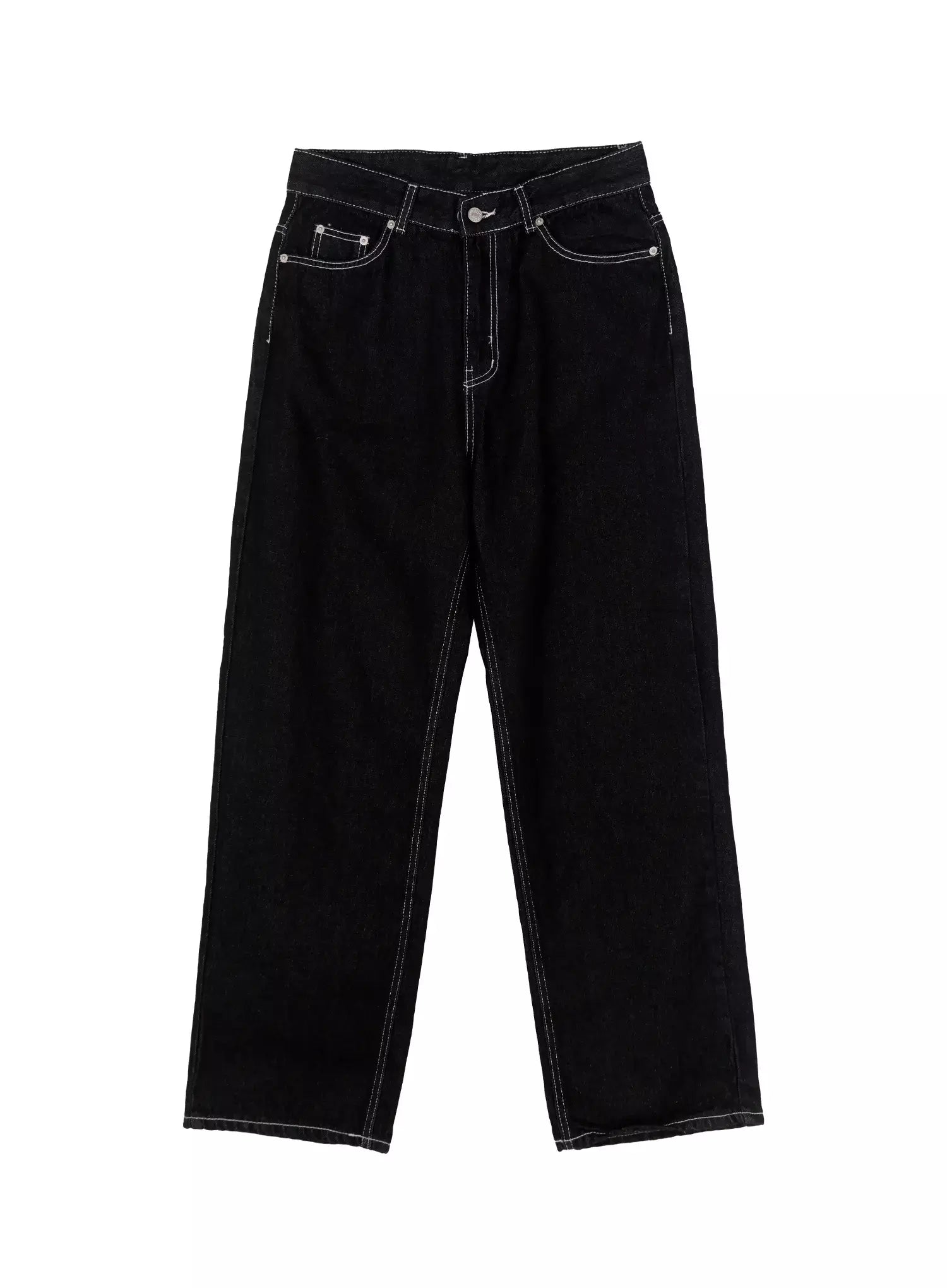Men's Stitched Detail Baggy Jeans IN506