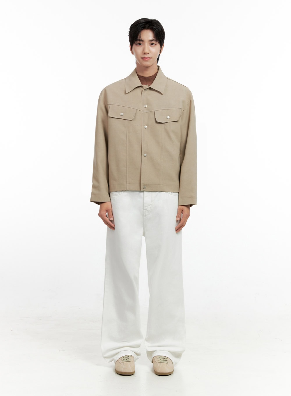 Men's Denim Dream Wide Leg Jeans (White) IN401