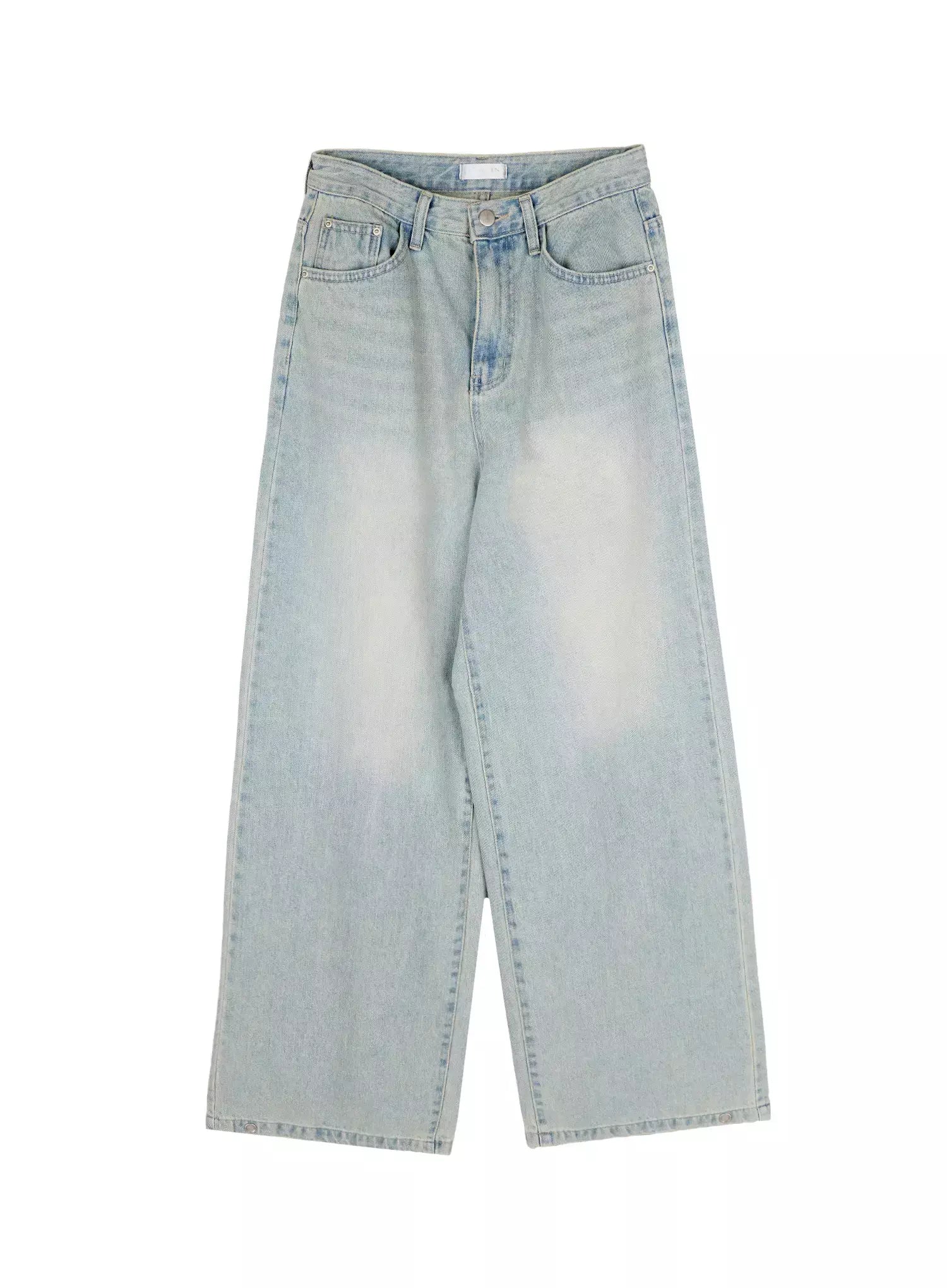 Zion Light Wash Wide-Leg Jeans IY514