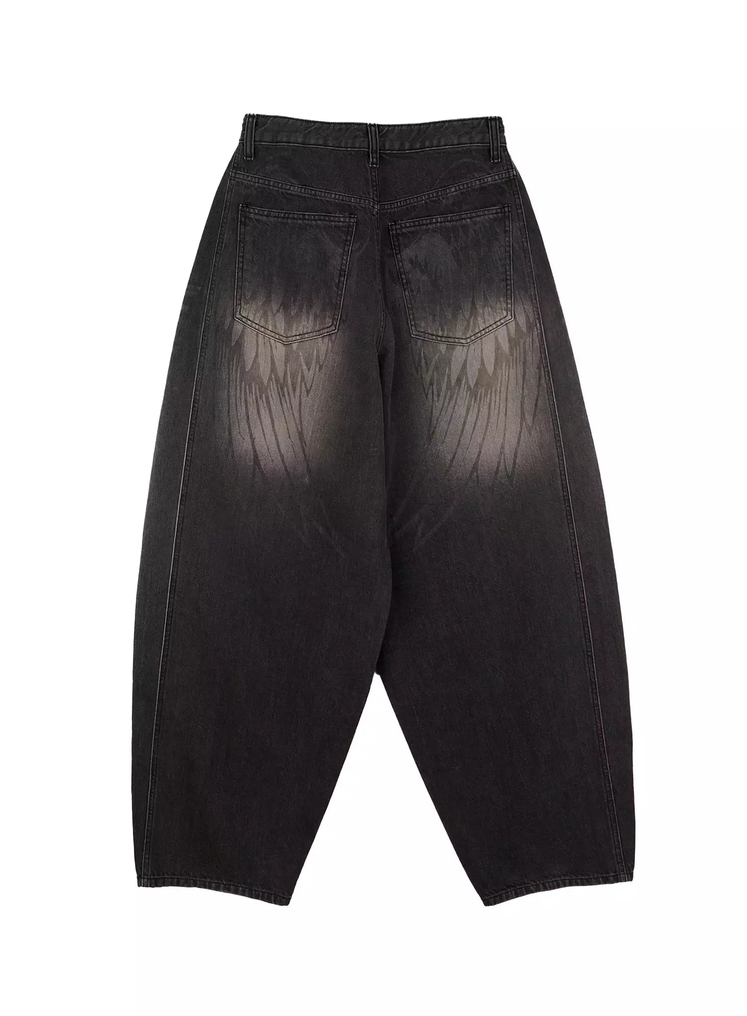 Yunho Oversized Wing Print Jeans IF526