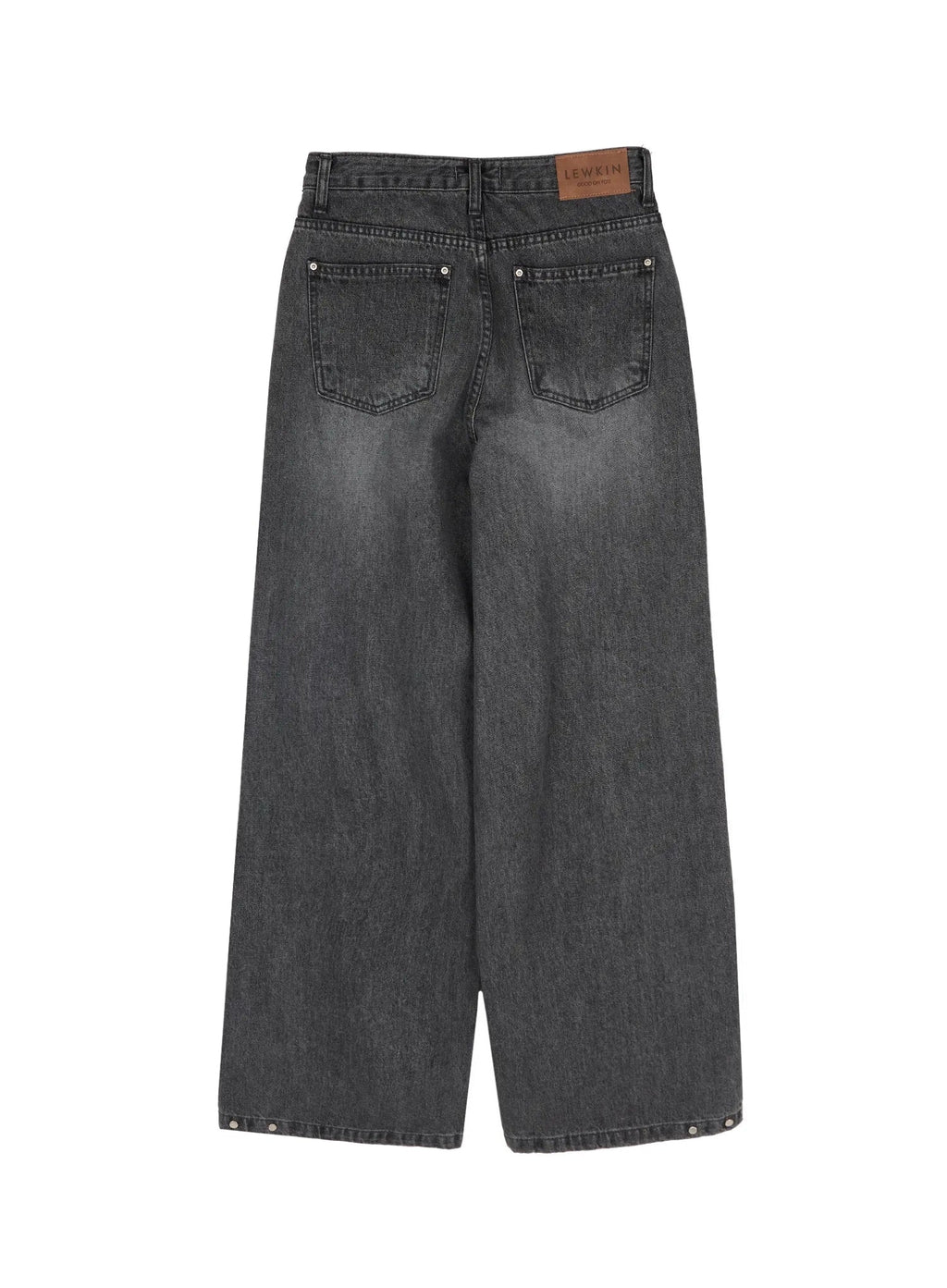 Shia Vintage Wash Wide-Leg Jeans IY514