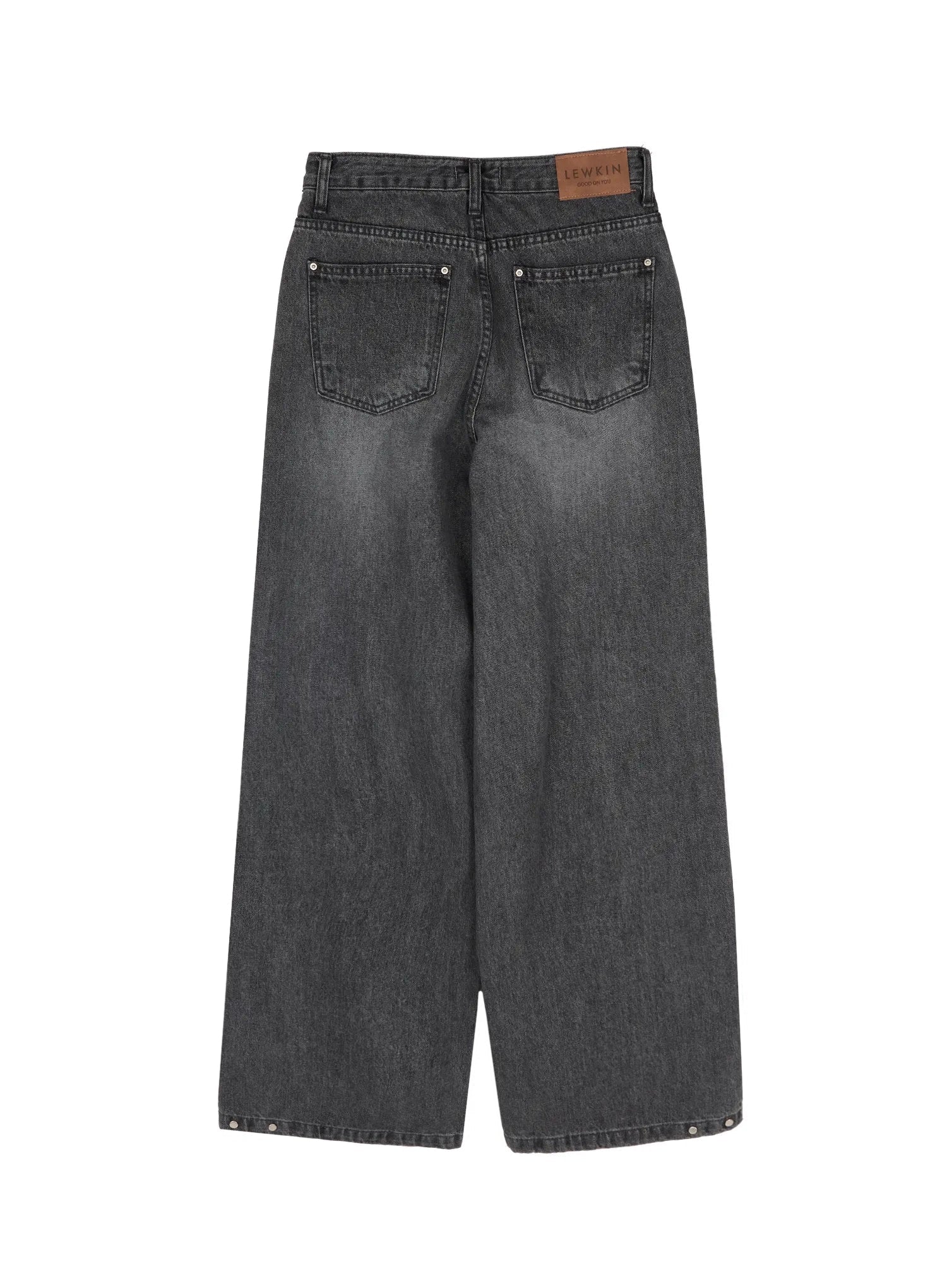 Shia Vintage Wash Wide-Leg Jeans IY514