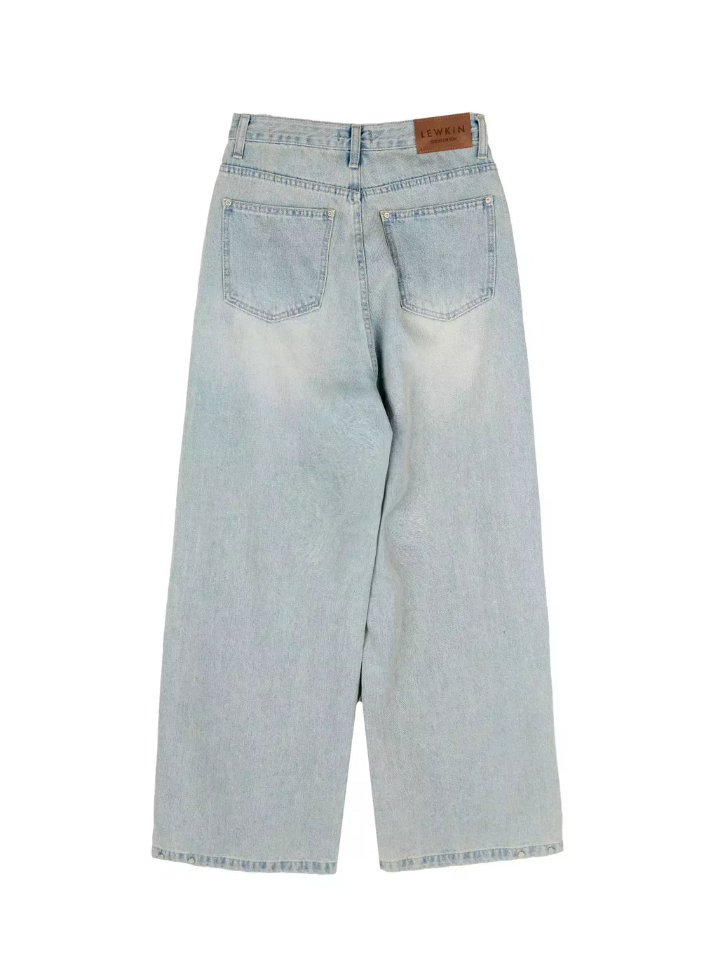 Zion Light Wash Wide-Leg Jeans IY514