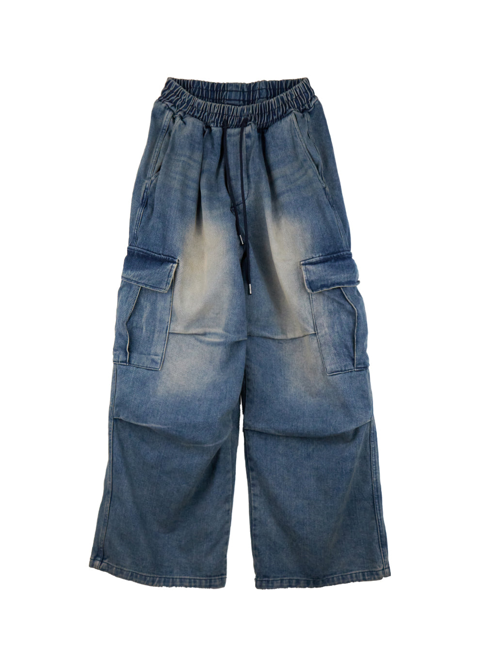 Men's Wide-Fit Denim Cargo Jeans ID427